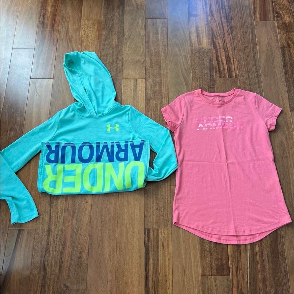 Under Armour Blue and Pink Sweatshirts & Hoodies